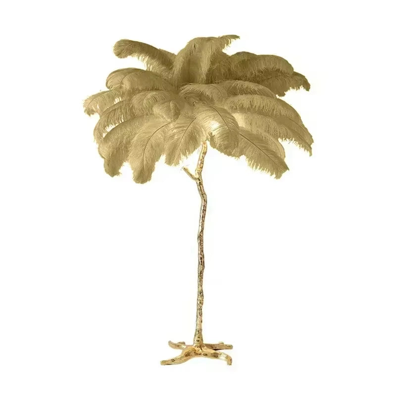 Nordic Feather LED Floor Lamp Modern Luxury Ostrich Standing Lamp for Living Bedroom Sofa Corner Home Decor Live Broadcast Room