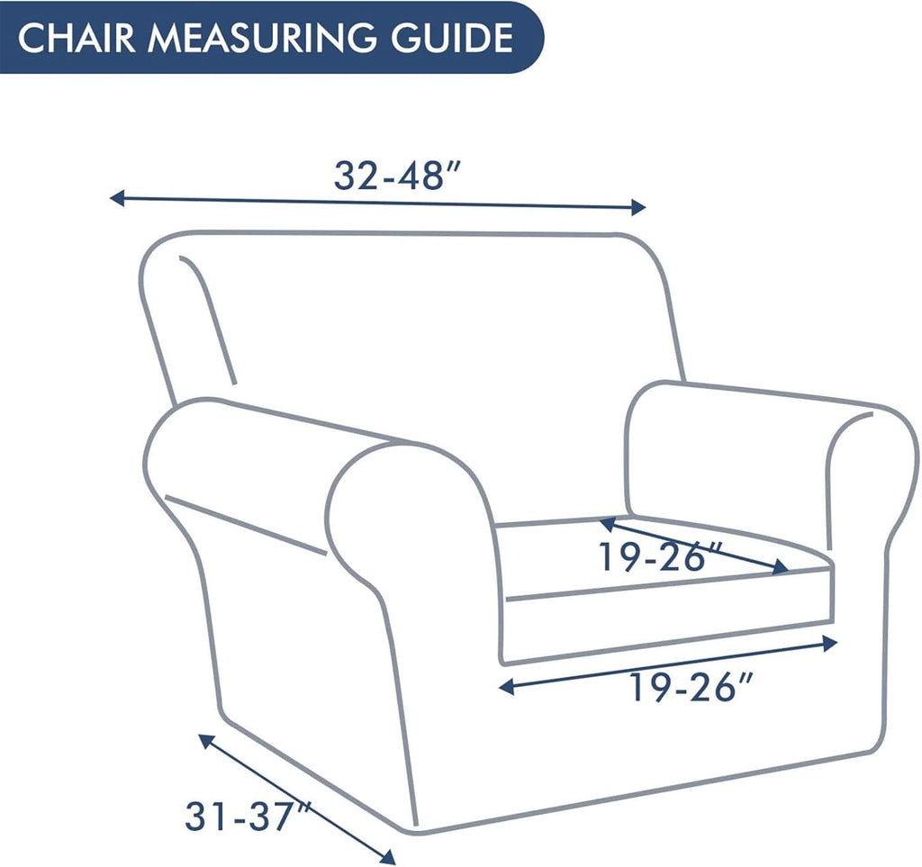 Couch Covers, Chair/Sofa Covers, Floral Pattern, Stretch, Printed, 2 Pieces, Armchair Slipcover, Separate Couch Cushion Slipcover, Furniture Protector for Dogs(Armchair, Mandala Floral)