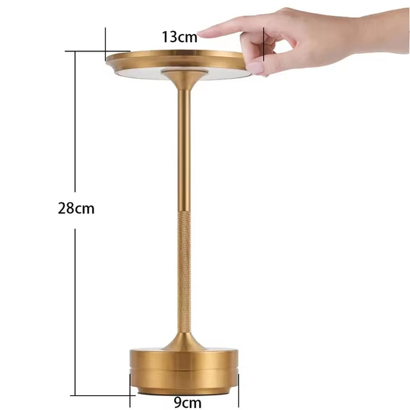 Table Lamp Touch Rechargeable Desk Lamp Wireless Reading Lamp for Bar Restaurant Bedroom Home Outdoor Decor Creative Gifts