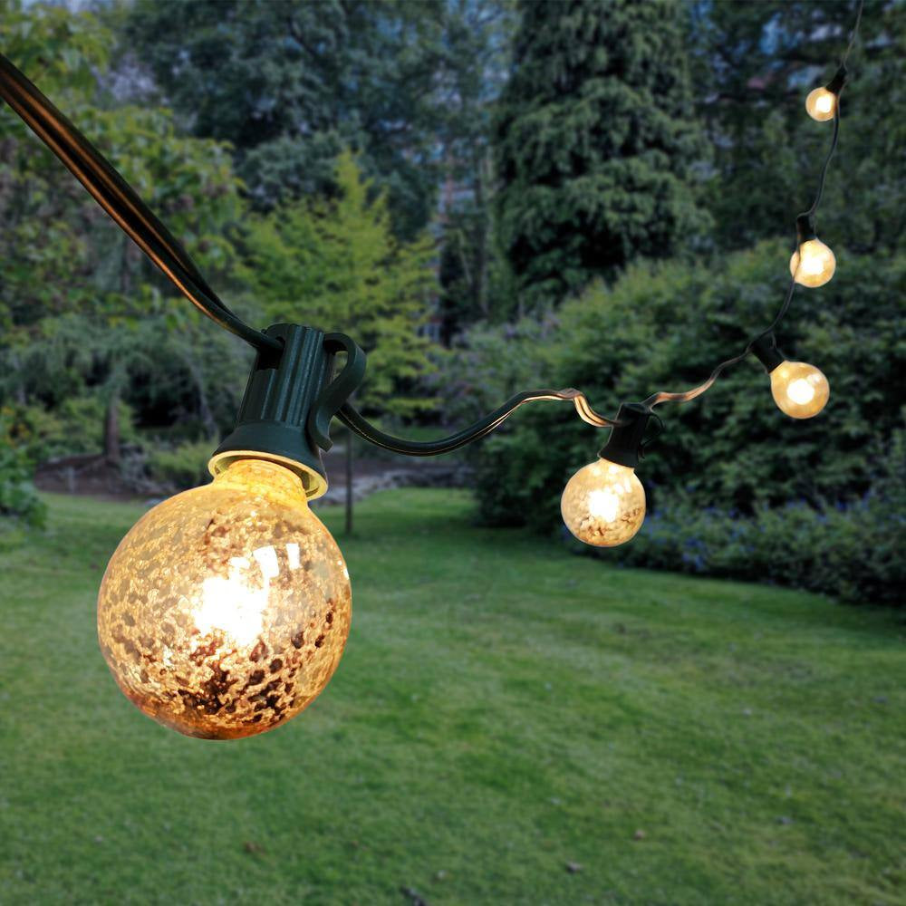 25 Ft. 25-Light Gold Mercury Globe String Lights