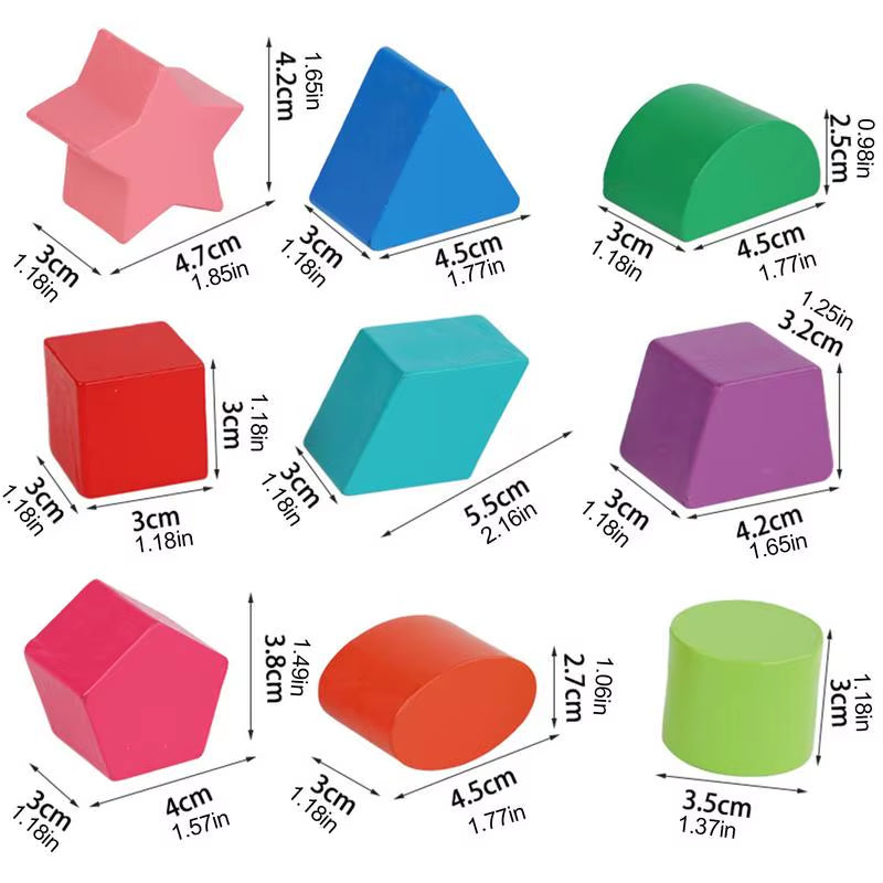 Montessori Shape Sorter Wooden Shape Sorting Toy Montessori Shape Matching Toys Develop Fine Motor Skills Early Educational Toy