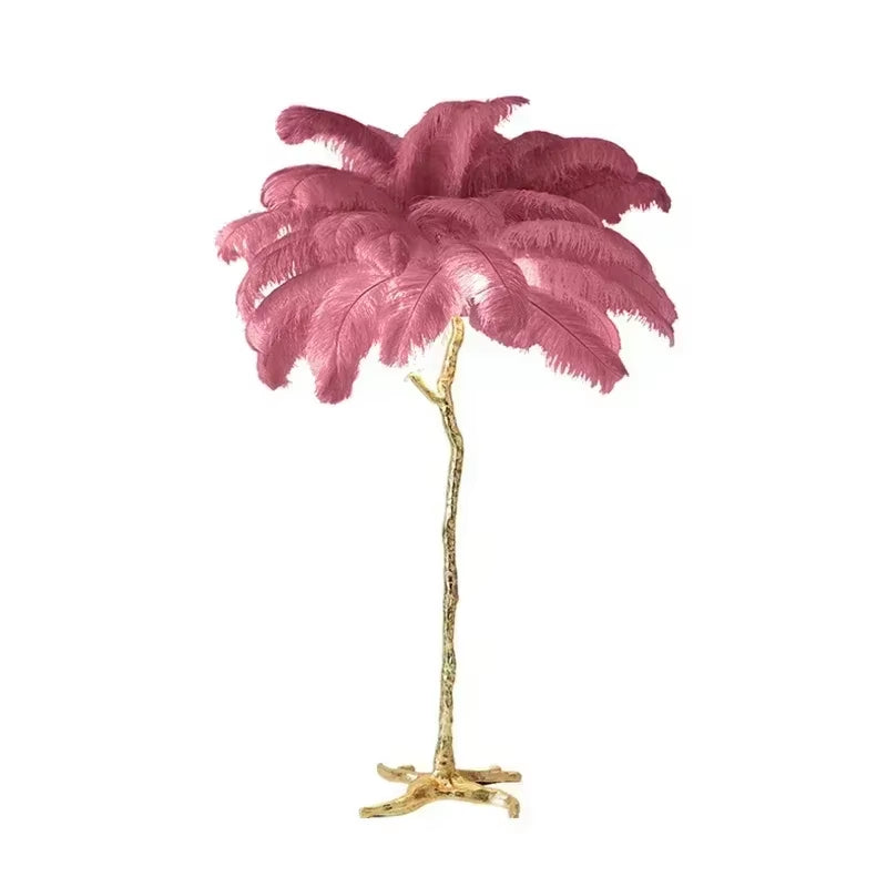 Nordic Feather LED Floor Lamp Modern Luxury Ostrich Standing Lamp for Living Bedroom Sofa Corner Home Decor Live Broadcast Room