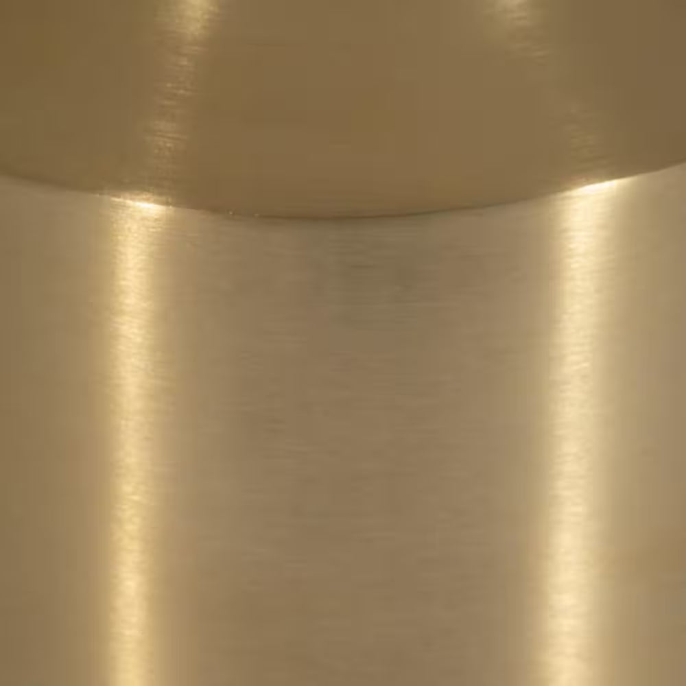 17 In. Gold Circle Marble Accent Table