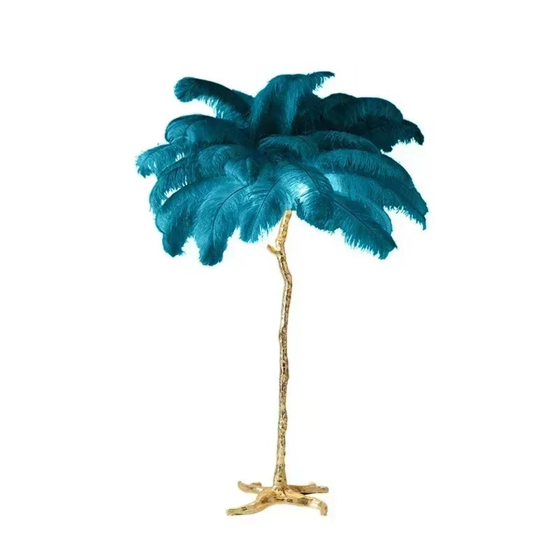 Nordic Feather LED Floor Lamp Modern Luxury Ostrich Standing Lamp for Living Bedroom Sofa Corner Home Decor Live Broadcast Room