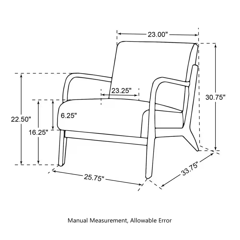 Mid-Century Modern Red Leatherette Accent Armchair with Walnut Ruber Wood Frame (Set of 2)