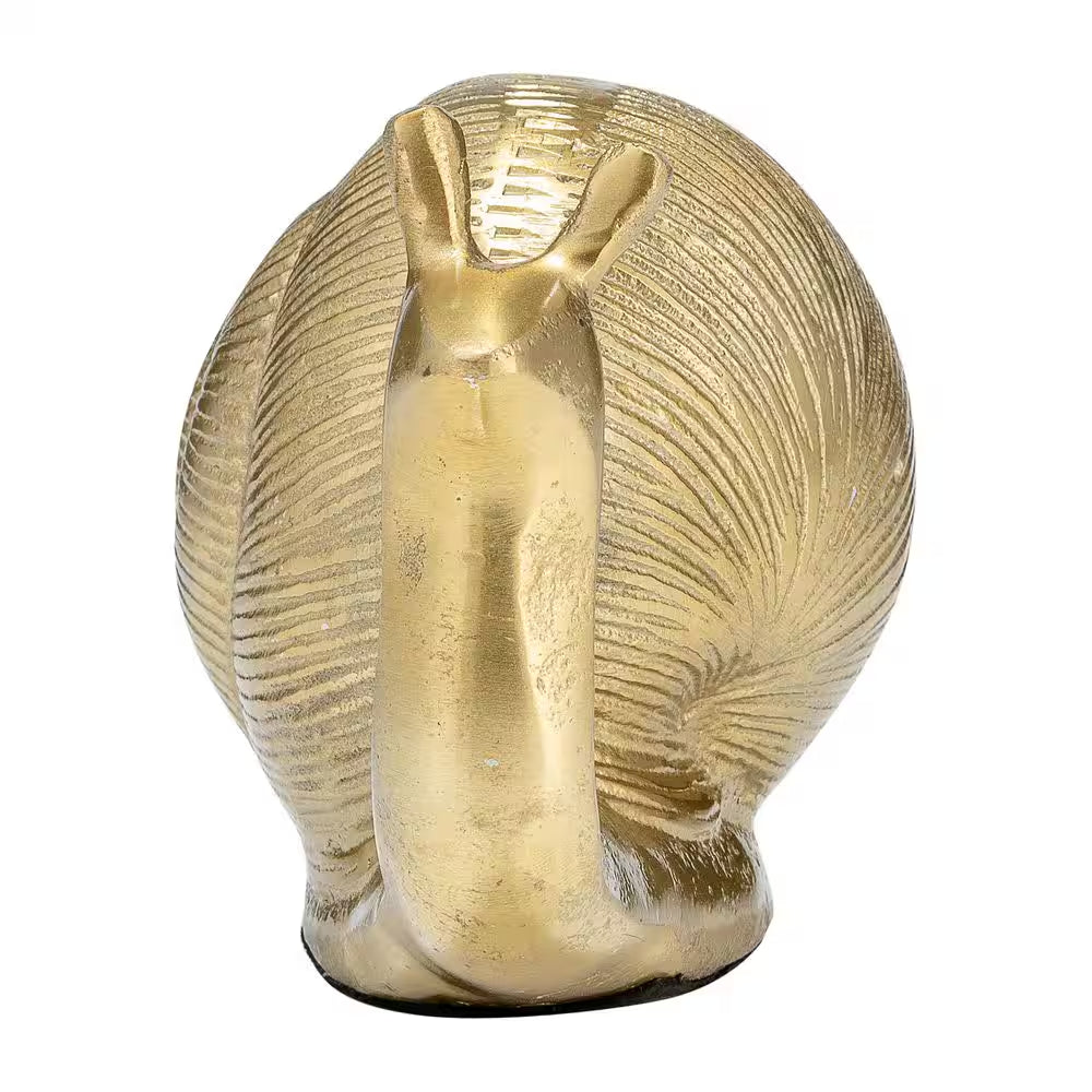Gold 6.75 In. X 4 In. Metal Snail Figurine