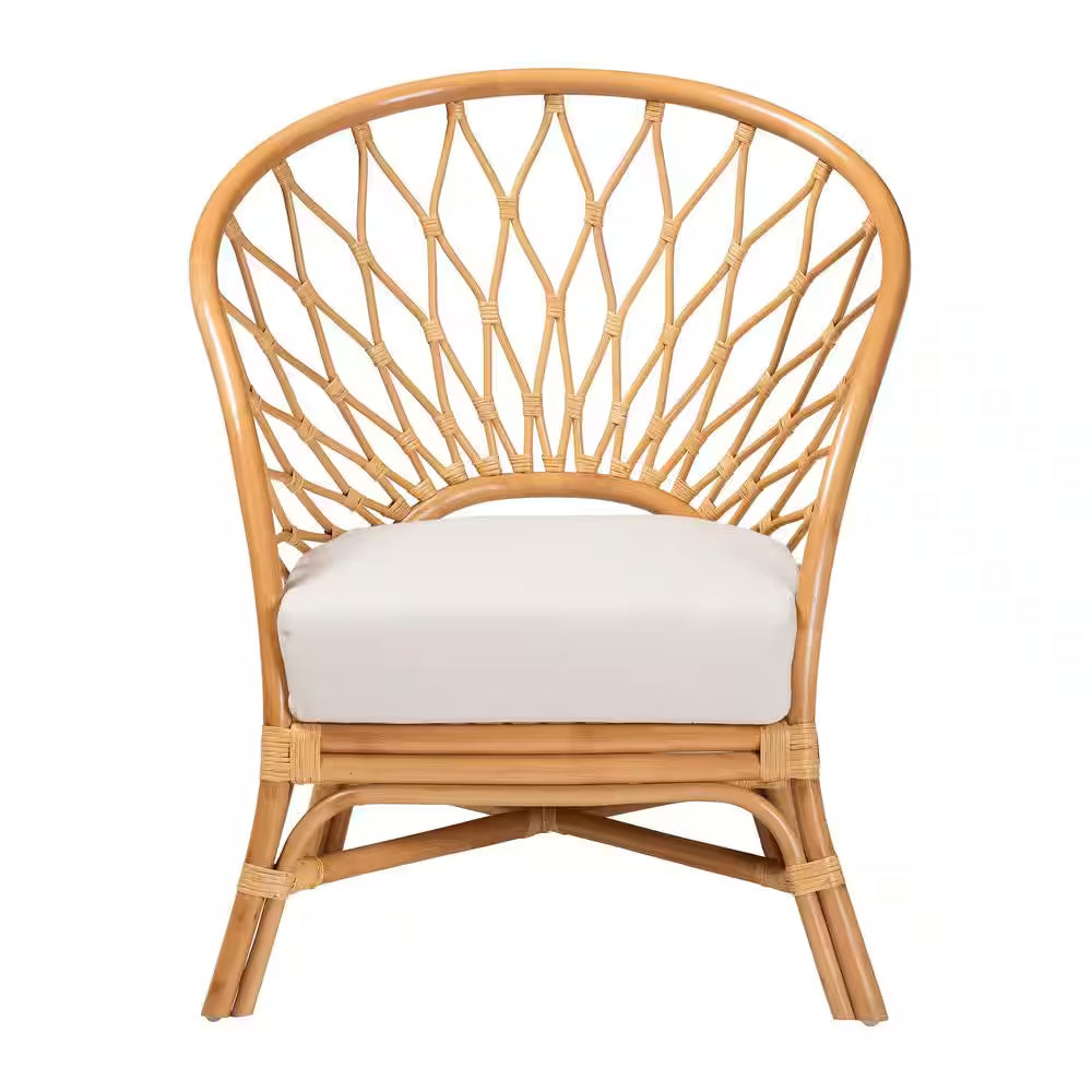 Emmeline Honey Rattan Accent Side Chair
