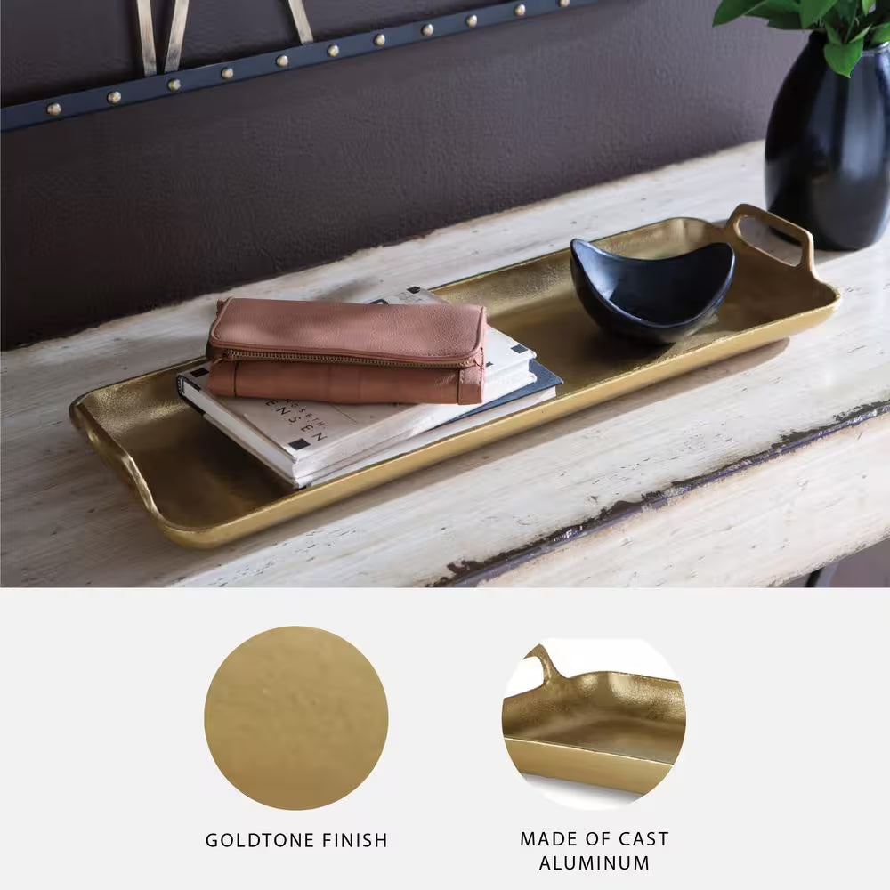 Posy Gold Finish Tray