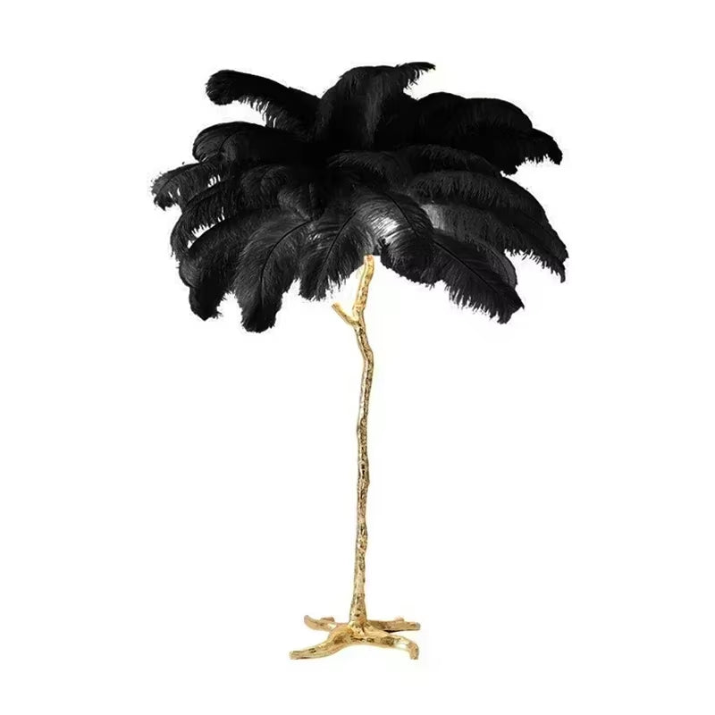 Nordic Feather LED Floor Lamp Modern Luxury Ostrich Standing Lamp for Living Bedroom Sofa Corner Home Decor Live Broadcast Room
