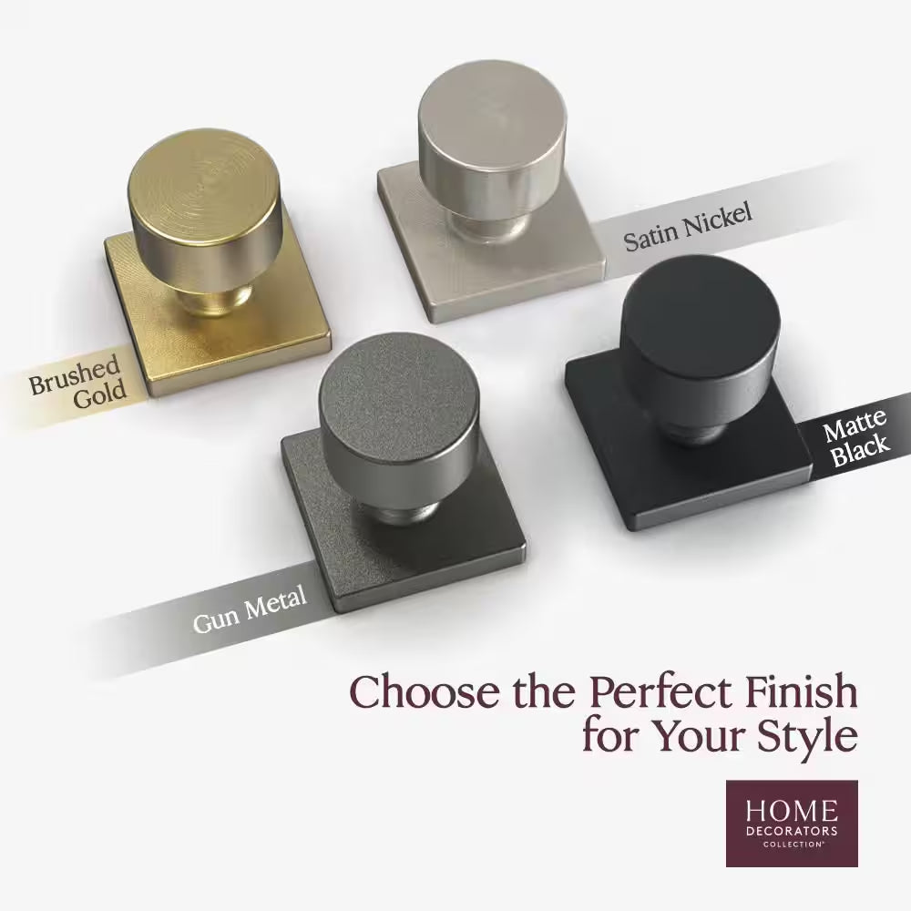 Square Brushed Gold Single Cylinder Deadbolt Featuring Dual Keyway