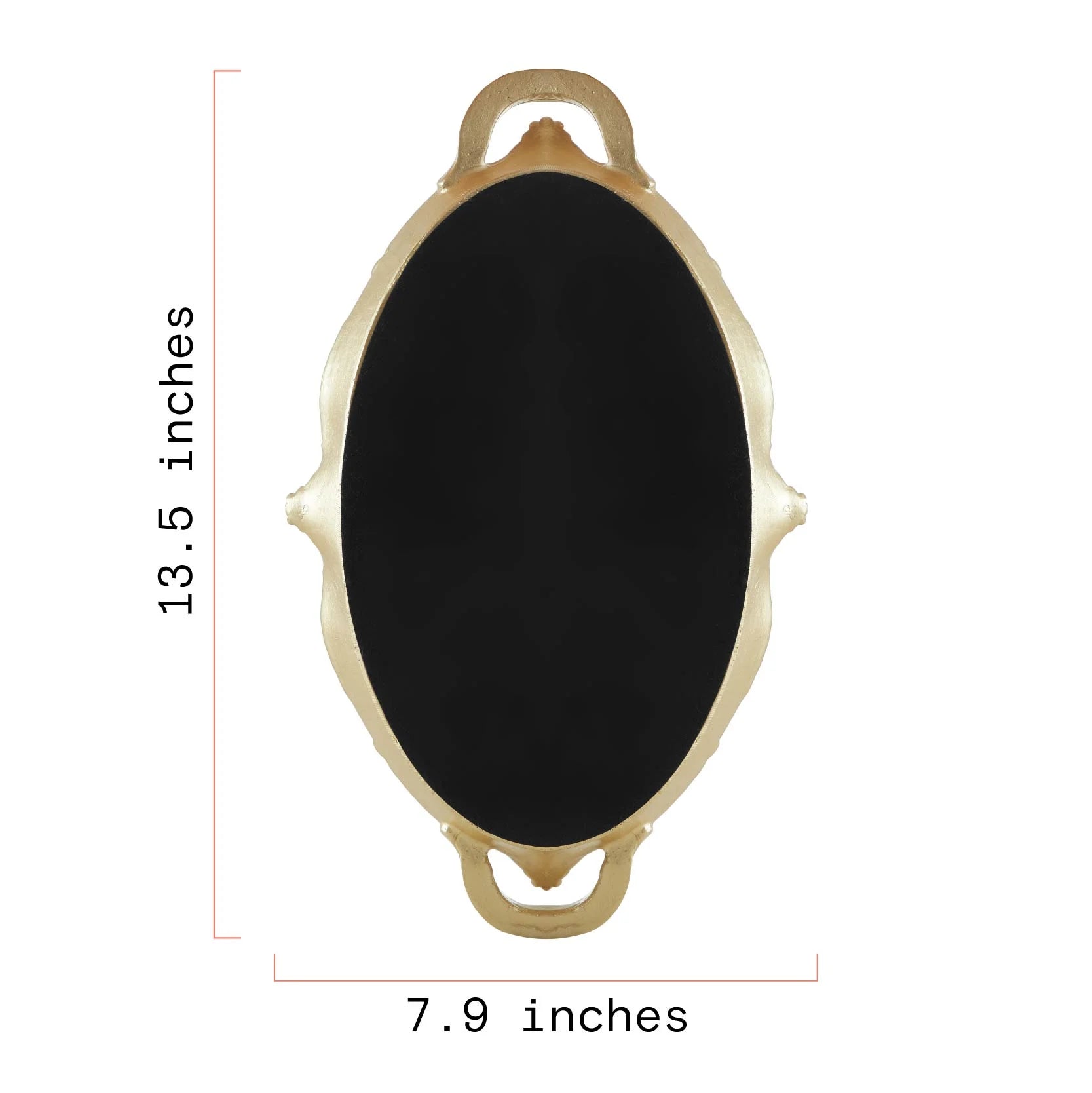 Beautiful Ornate Gold Framed Mirror Tray by Drew Barrymore, 13" X 8"