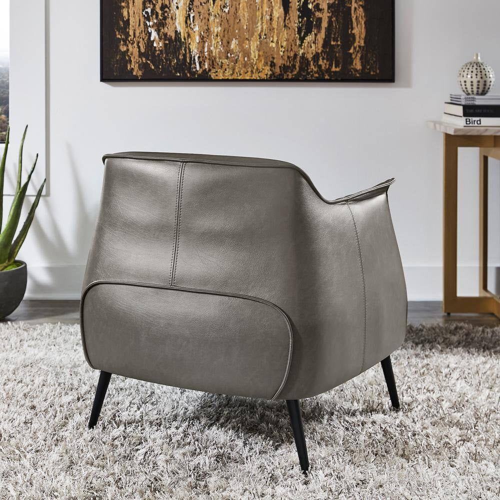 Grey Leather Gel Armchair