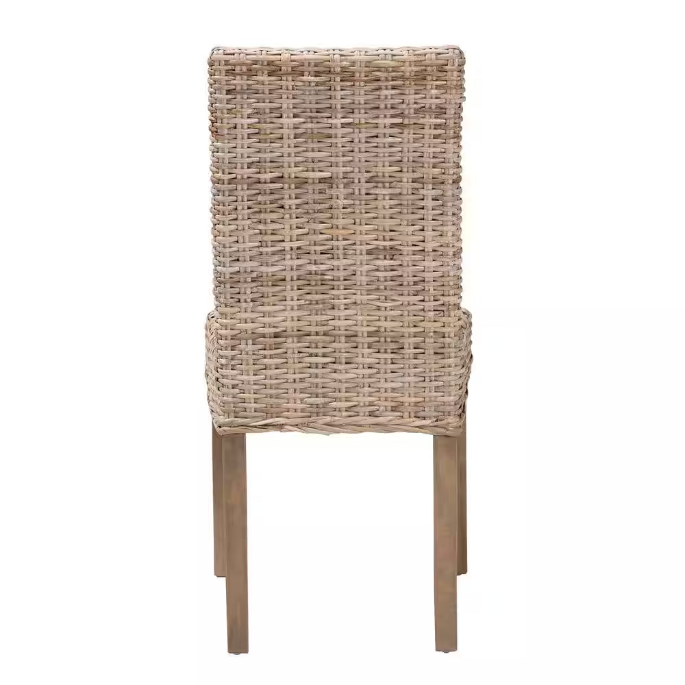 Nevina Grey Kubu Rattan Dining Chair
