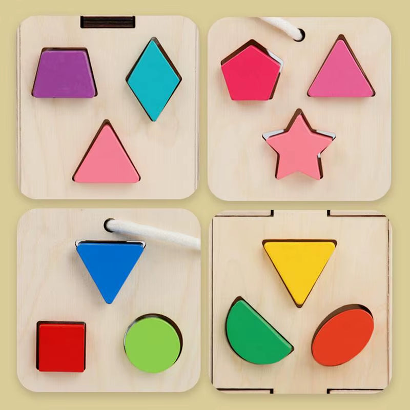 Montessori Shape Sorter Wooden Shape Sorting Toy Montessori Shape Matching Toys Develop Fine Motor Skills Early Educational Toy