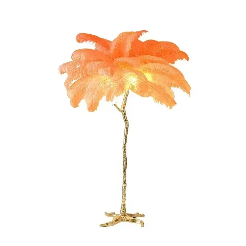 Nordic Feather LED Floor Lamp Modern Luxury Ostrich Standing Lamp for Living Bedroom Sofa Corner Home Decor Live Broadcast Room