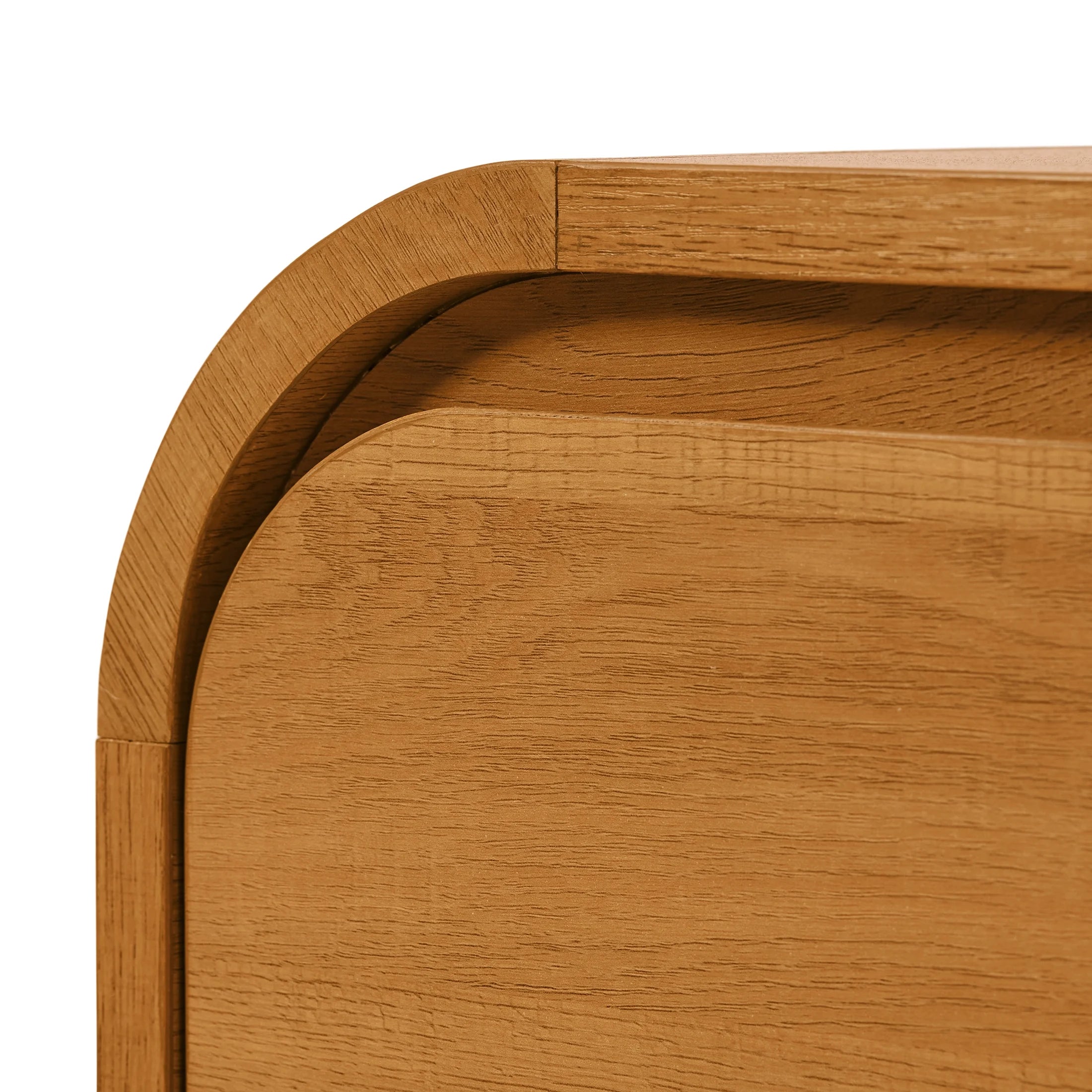 Juliet Curved Accent Cabinet, Warm Honey
