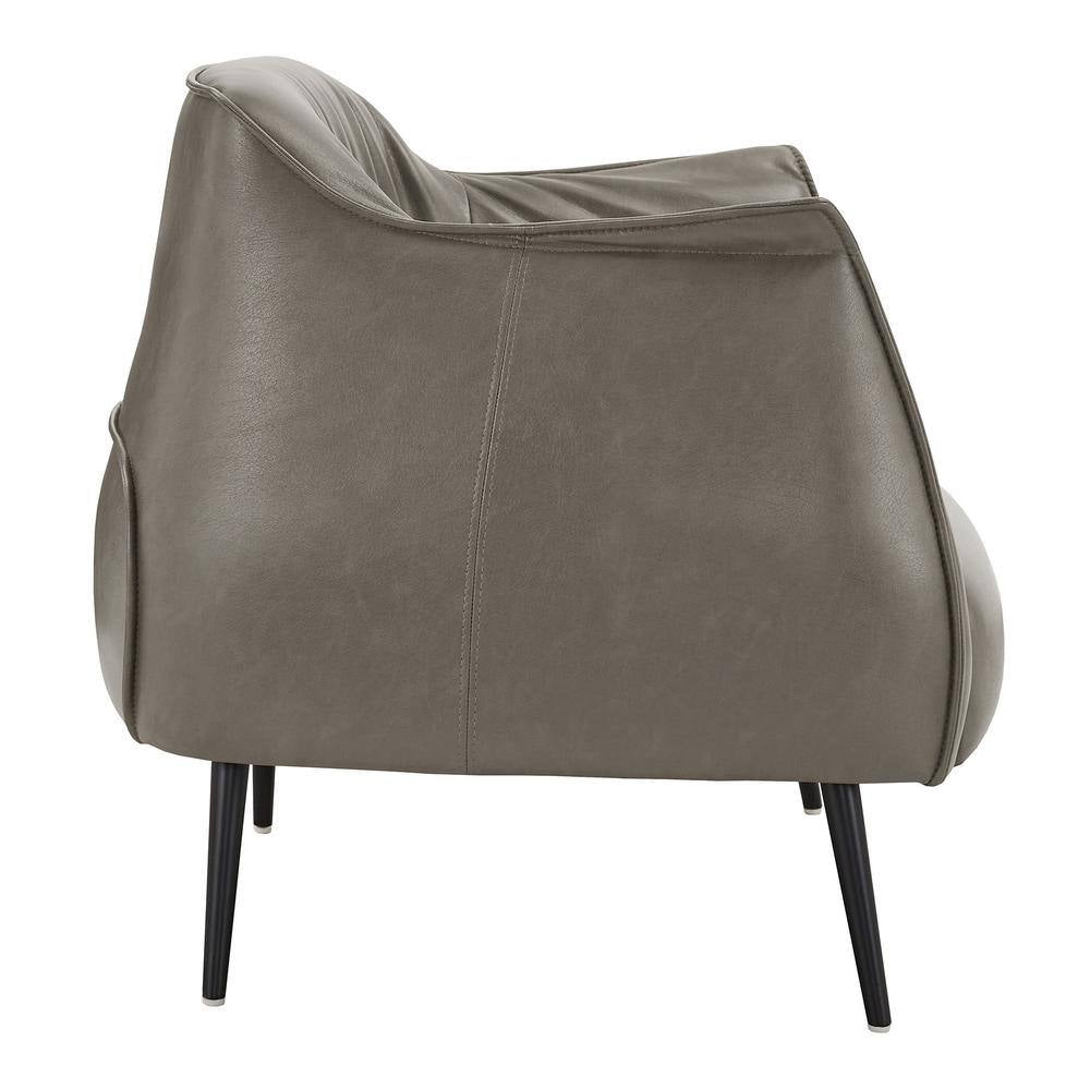 Grey Leather Gel Armchair