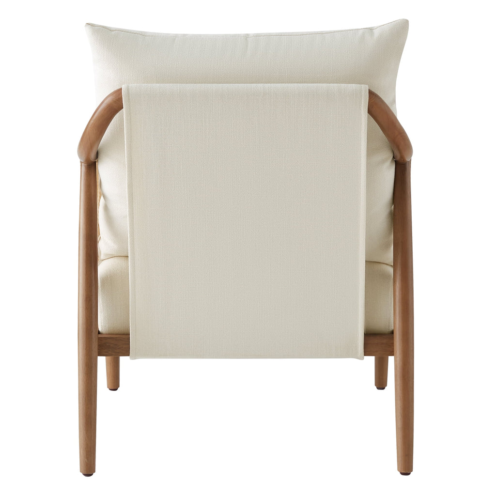 Modern Accent Chair, Braid Armchair Living Room Chair, Cream
