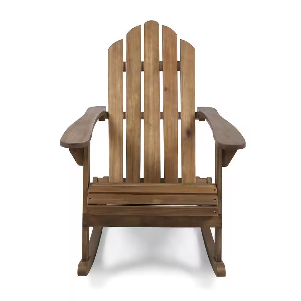 Dark Brown Wood Adirondack Chair Rocking Chair