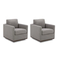 Bobbi Upholstered Swivel Armchair (Set of 2)