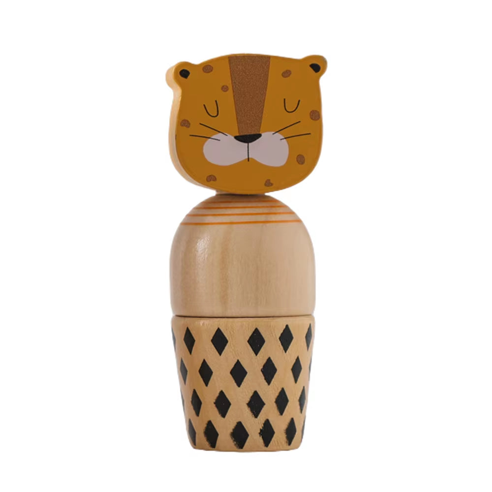 1PC Baby Toy Beech Wood Block Cartoon Dinosaur Car Educational Montessori Toy Baby Teething Play Gym Baby Birthday Gift Products