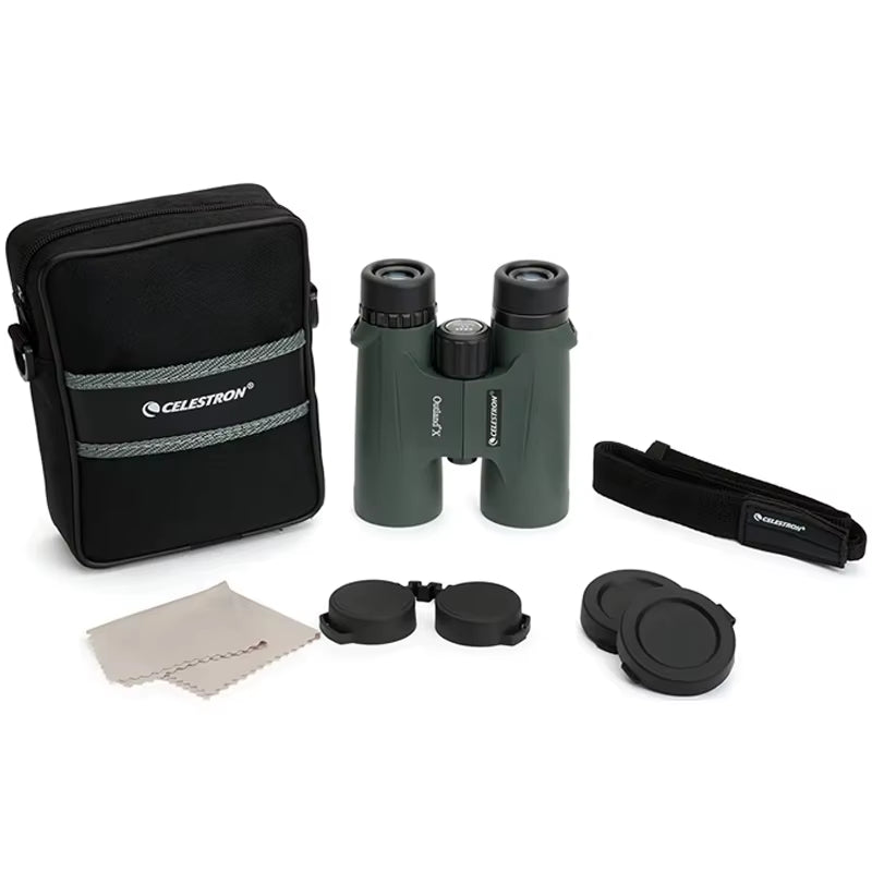Celestron Outland X 8X42 10X42 Green Binoculars Waterproof & Fogproof Binoculars for Adults Multi-Coated Optics and Bak-4 Prisms
