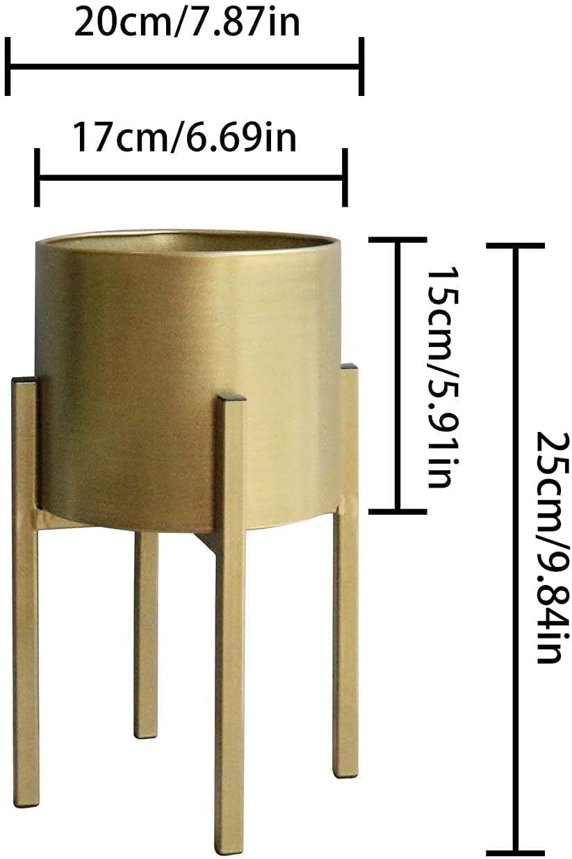 Planter Stand, Pot Stand for Plants, Metal Plants，Metal Plant Pot on Stand Flower Plant Stand Plant Shelf Plant Holder with Removable Pot Outdoor Indoor Home Decoration(Pot Included)…