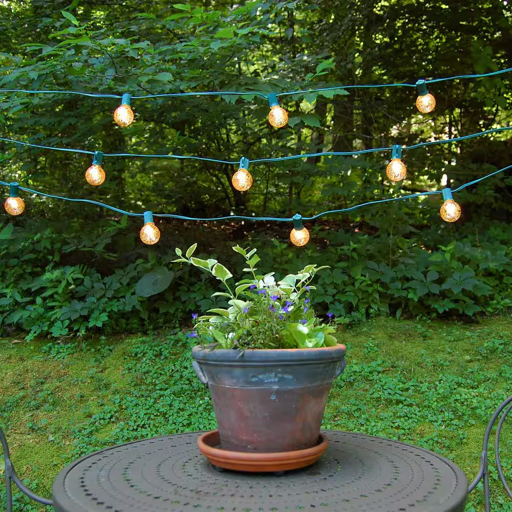 25 Ft. 25-Light Gold Mercury Globe String Lights