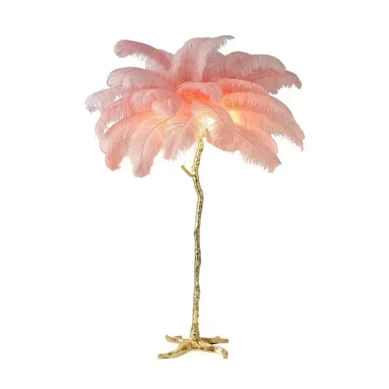 Nordic Feather LED Floor Lamp Modern Luxury Ostrich Standing Lamp for Living Bedroom Sofa Corner Home Decor Live Broadcast Room