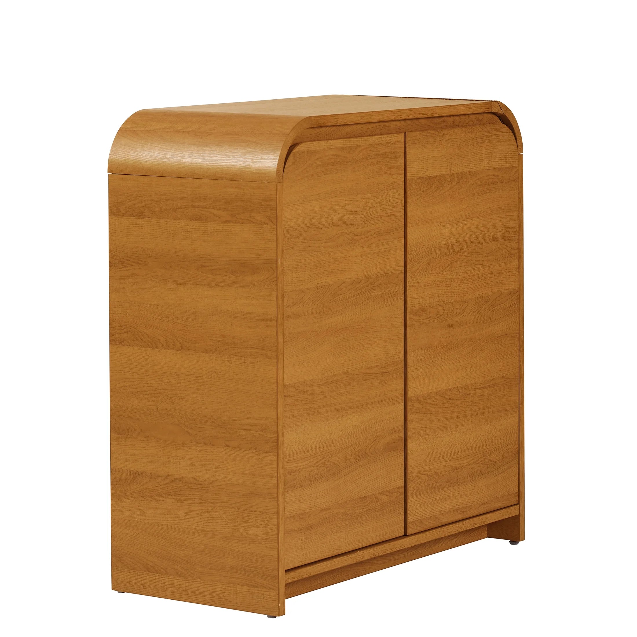 Juliet Curved Accent Cabinet, Warm Honey