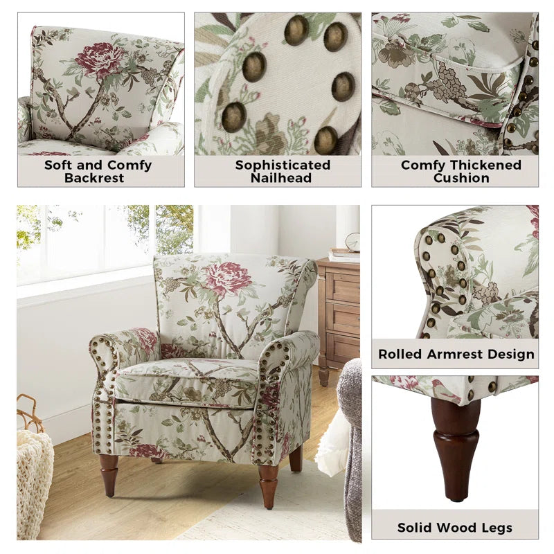 Asul Armchair with Nailhead Trim