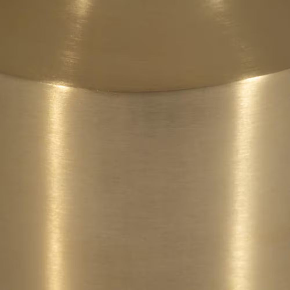 17 In. Gold Circle Marble Accent Table