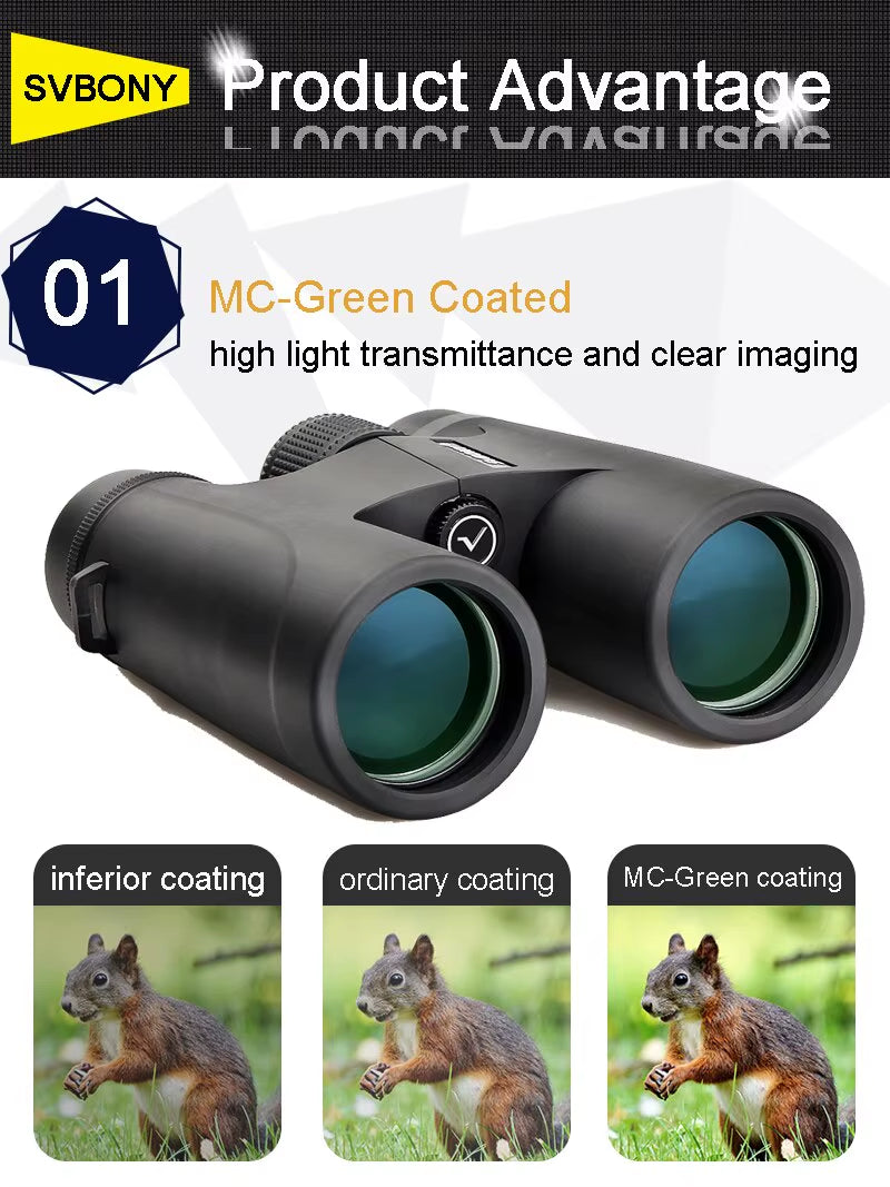 F9333A/F9333B Binoculars 10X42/8X32 Telescope Powerful Professional HD Long Range Camping Equipment for Traving Suvival