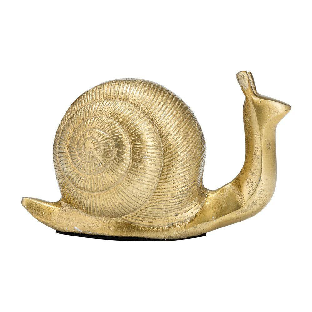 Gold 6.75 In. X 4 In. Metal Snail Figurine