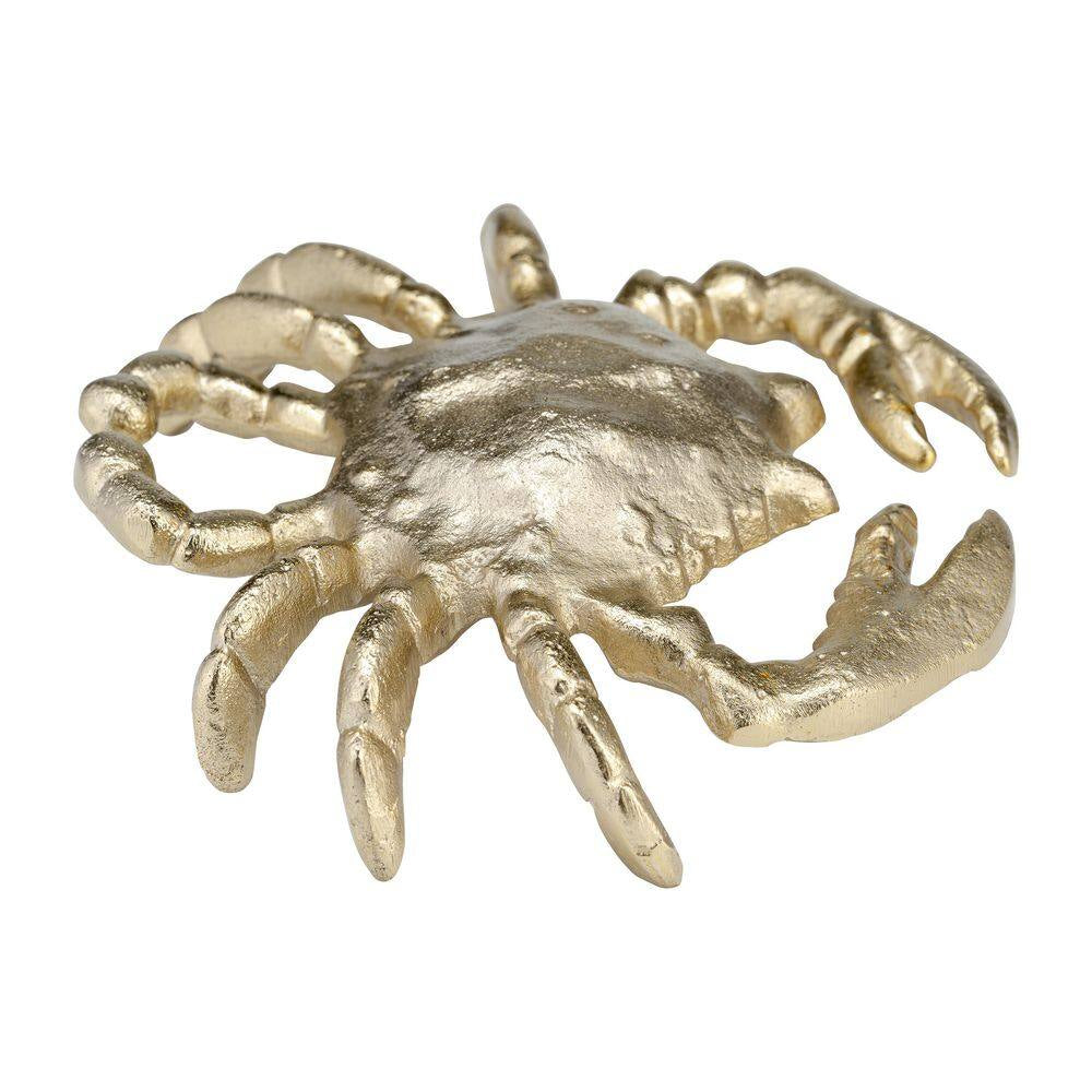 Gold 7 In. X 2 In. Metal Crab Figurine