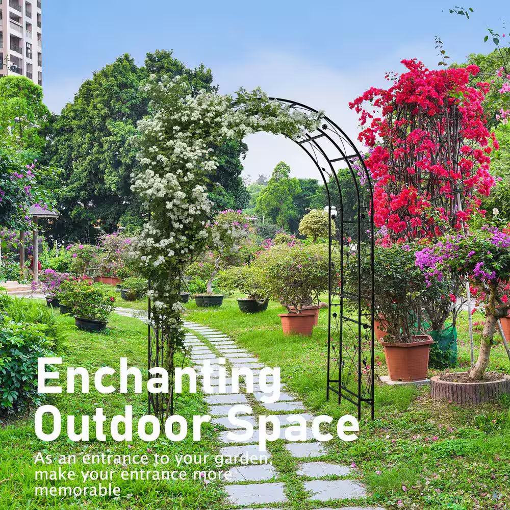 84 In. X 59 In. Garden Arbor, Arch for Wedding Ceremony Party, Christmas Garden Decor Garden Trellis for Plant Climbing