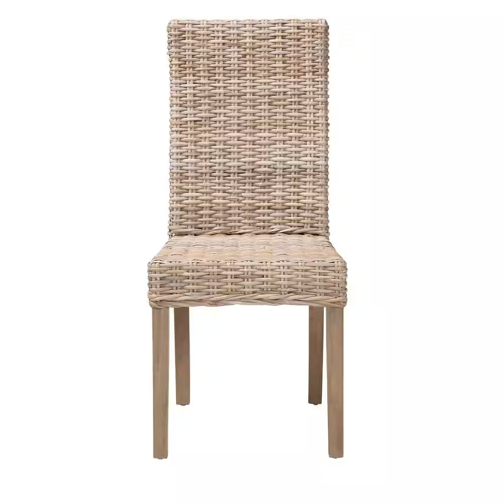 Nevina Grey Kubu Rattan Dining Chair