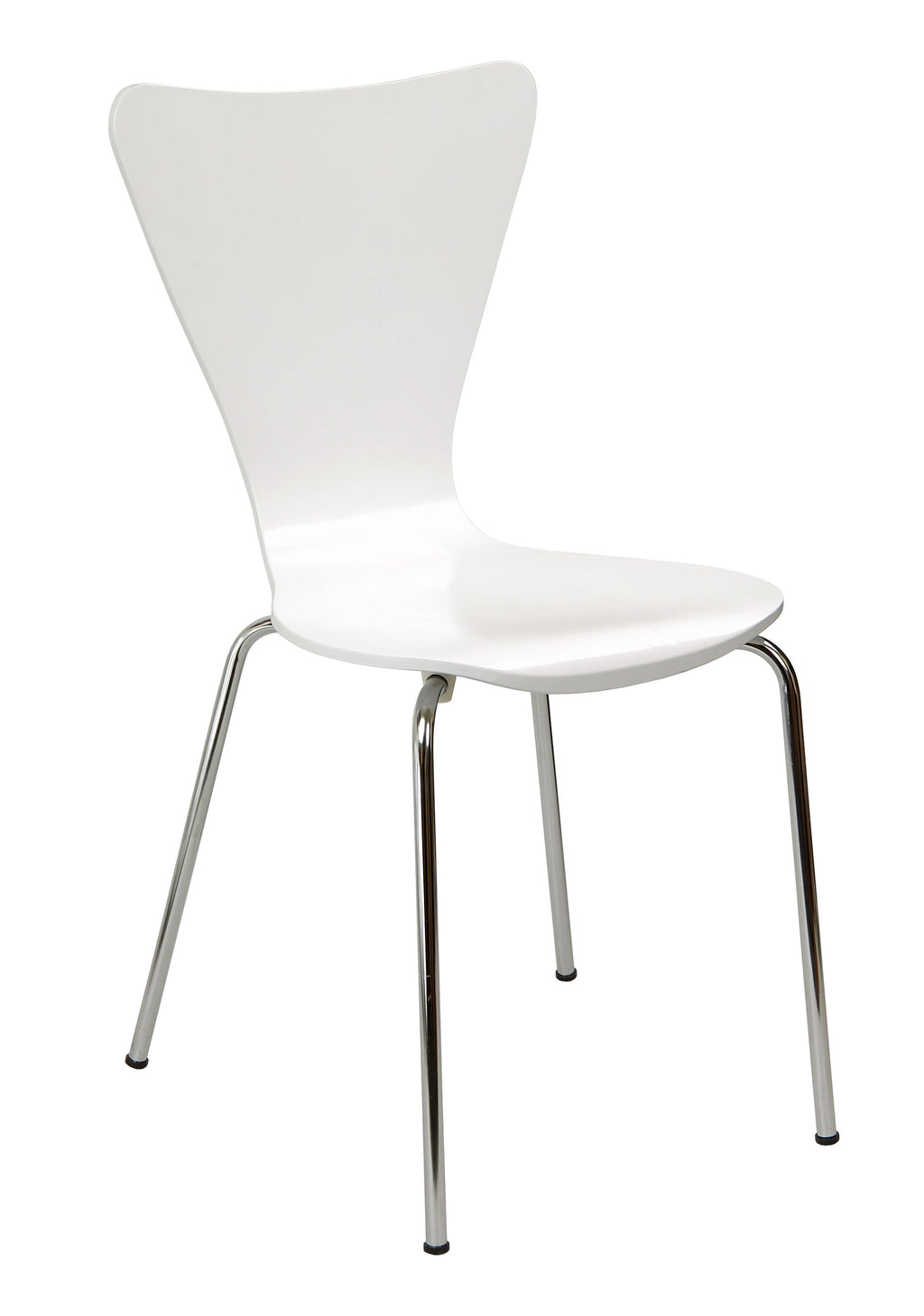 Furniture Bent Plywood Chair, White, Modern Bentwood Dining Chair, Kids Chair, Office Chair