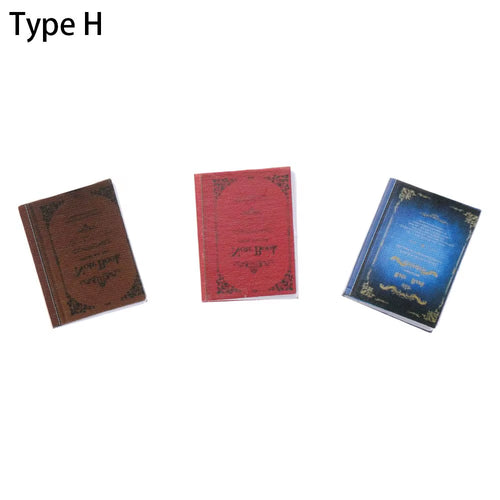 3/4PCS 1/12 Scale Miniature Book Model Can Be Opened Dollhouse Scene Supplies Mini Photo Props Playing House Accessories