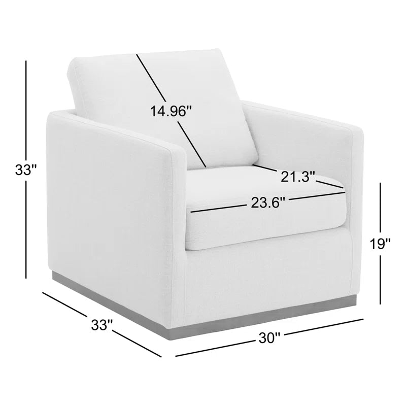 Bobbi Upholstered Swivel Armchair (Set of 2)