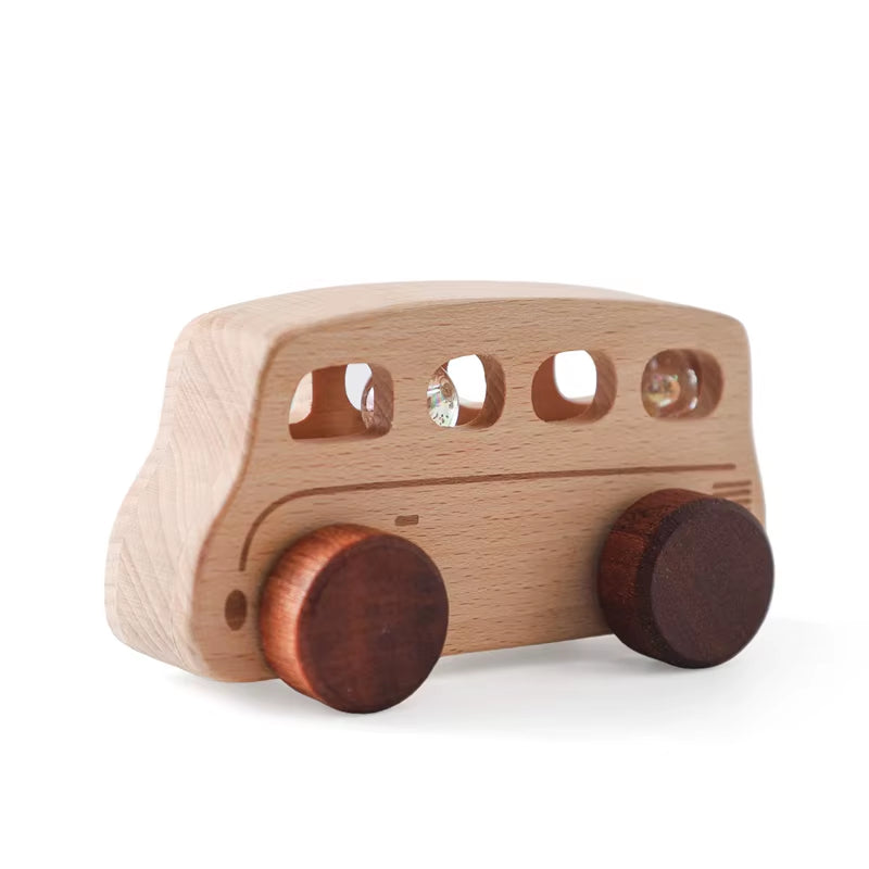 1PC Baby Toy Beech Wood Block Cartoon Dinosaur Car Educational Montessori Toy Baby Teething Play Gym Baby Birthday Gift Products