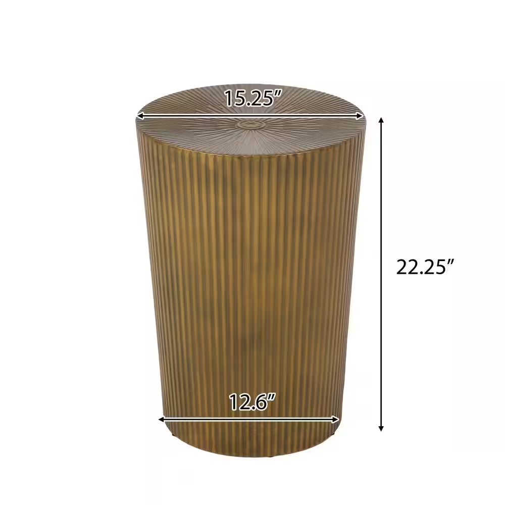 Bartram Brushed Antique Gold Iron Side Table