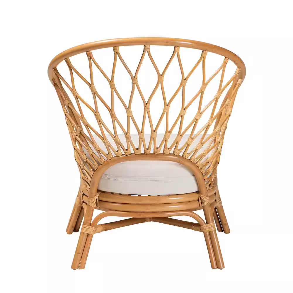 Emmeline Honey Rattan Accent Side Chair