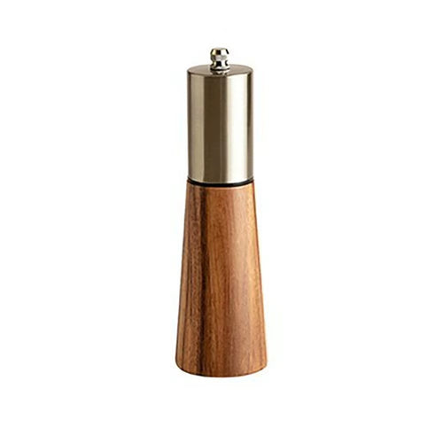 1/2Pcs Stainless Steel/Wood Pepper Mill Grinder Manual 7.1*2.4 Inch/7.28*2.4 Inch Gold Hand Grinder Seasoning Pot Cooking