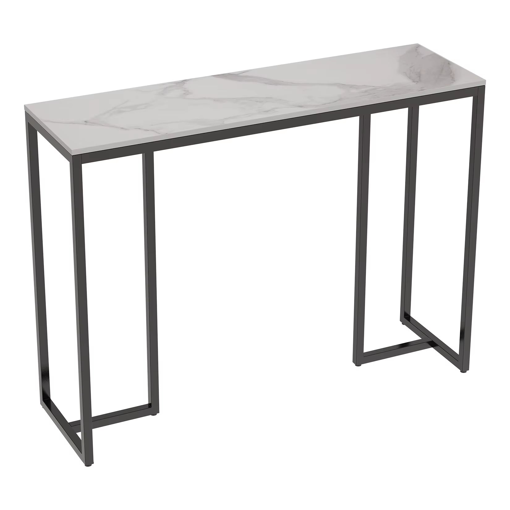 Marble Console Table Modern Accent Side Stand Sofa Entryway Hall Furniture Storage Display Table Metal Frame