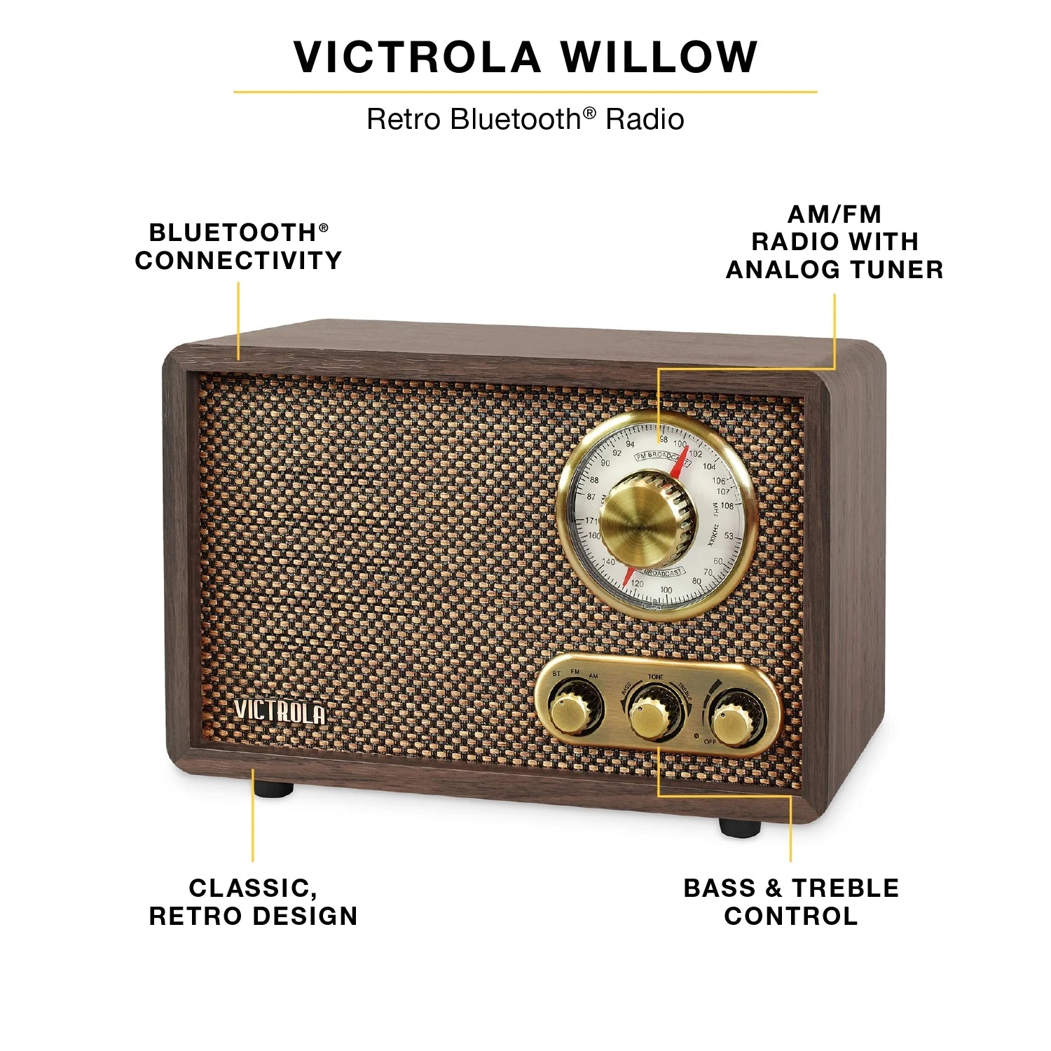 Willow Wood Bluetooth Radio