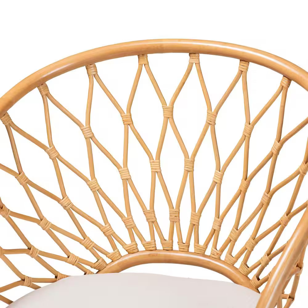Emmeline Honey Rattan Accent Side Chair