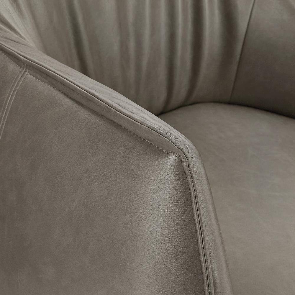 Grey Leather Gel Armchair