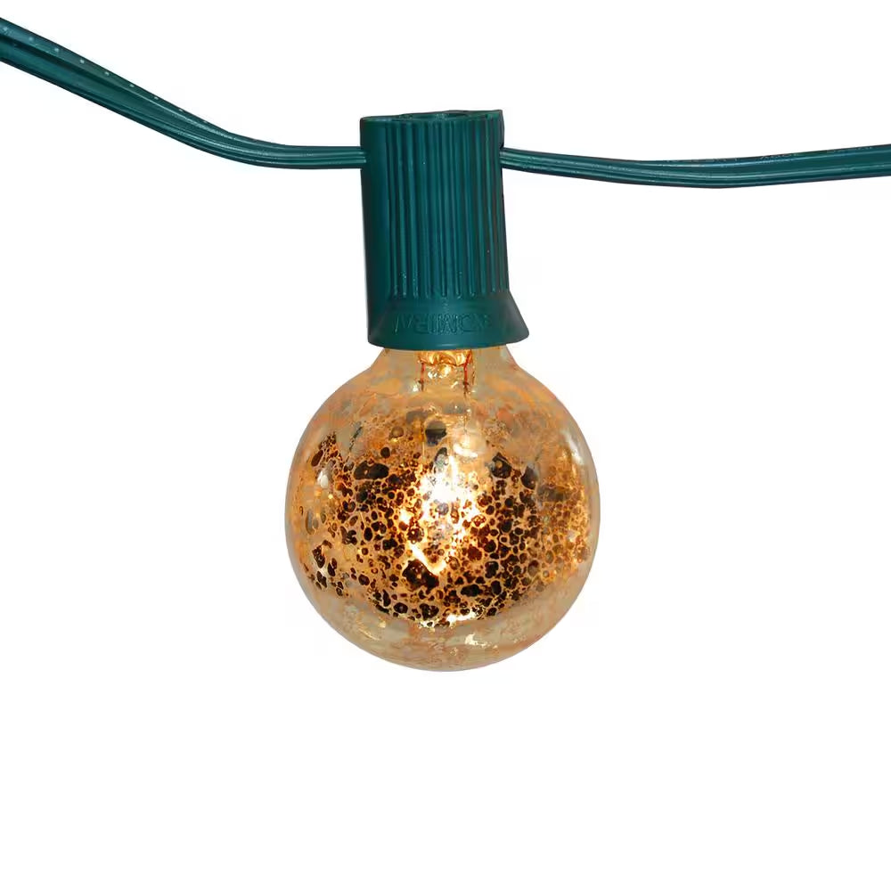25 Ft. 25-Light Gold Mercury Globe String Lights
