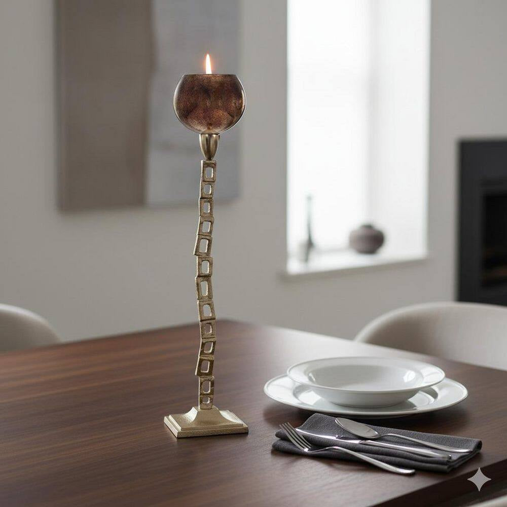 24 In. Gold Metal Tealight Candle Holder